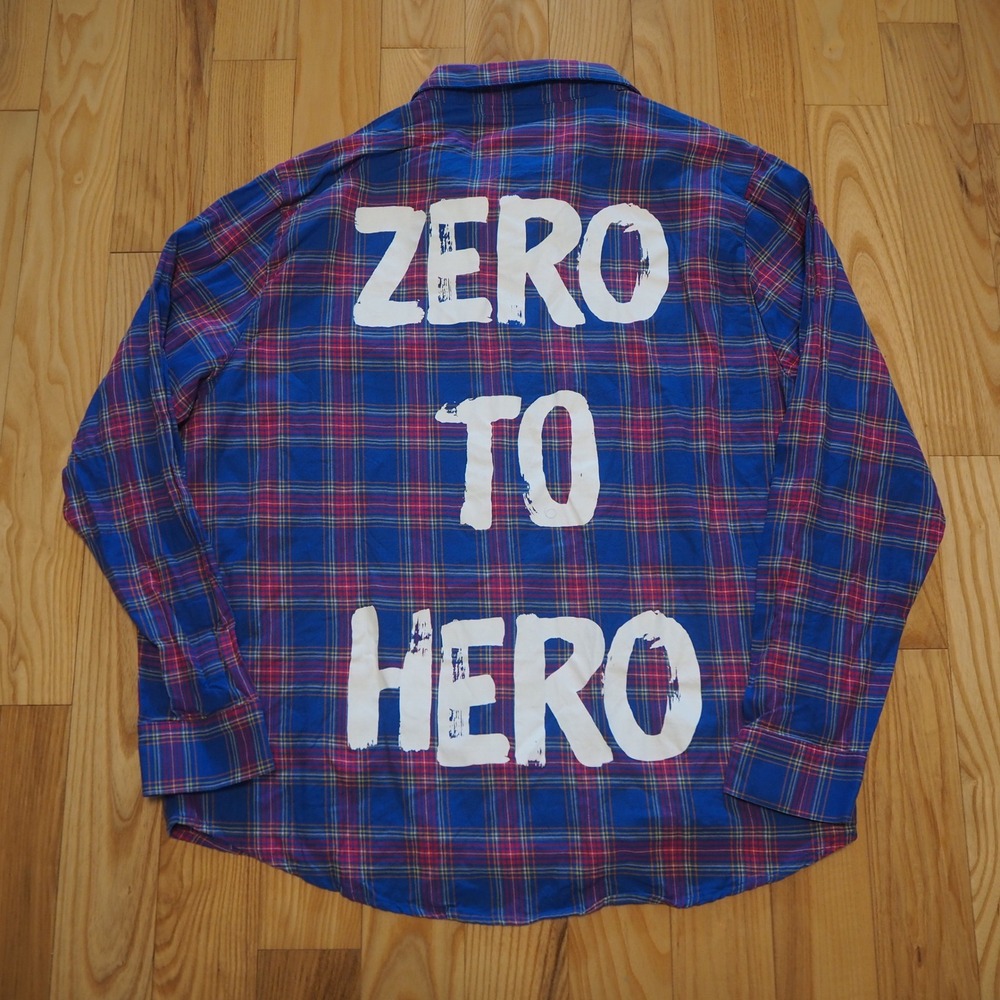 Cakeworthy Disney Hercules Flannel Shirt Women XL Blue Plaid Zero To Hero